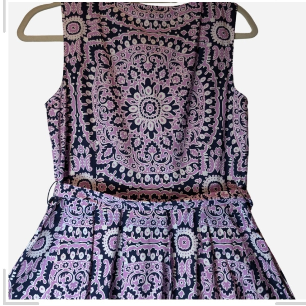 Talbots Purple  and Blue Midi Dress - Picture 6 of 11